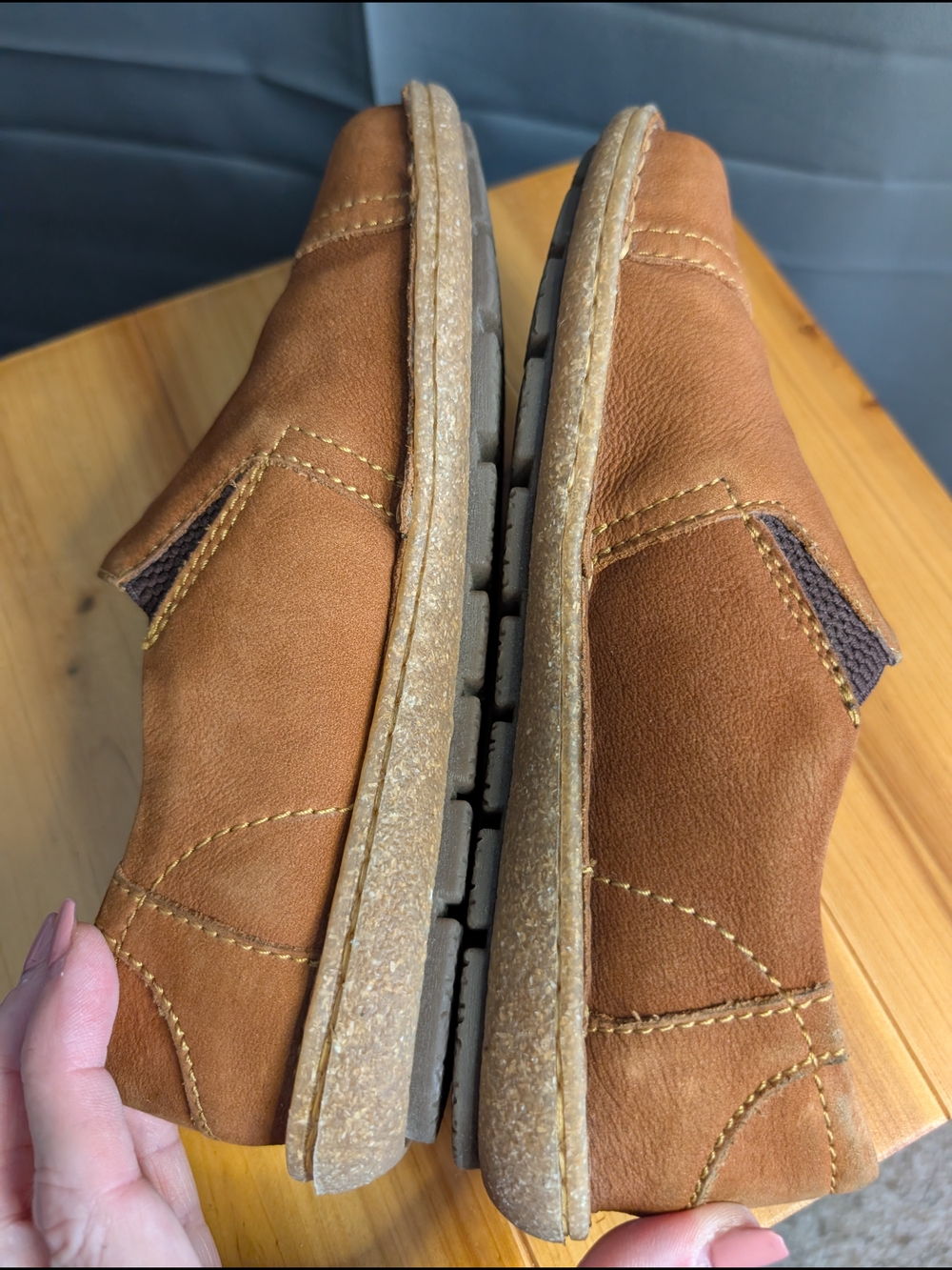 Born Nampa Brown Leather Slip On Loafers Wms Size EU 36.5 - Picture 5 of 8